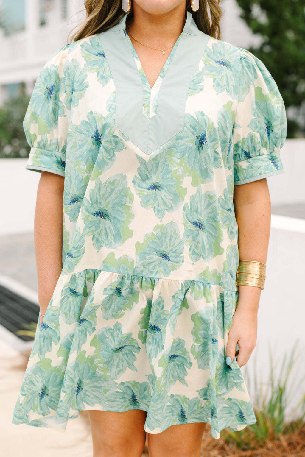 Line It Up Dress, Sage