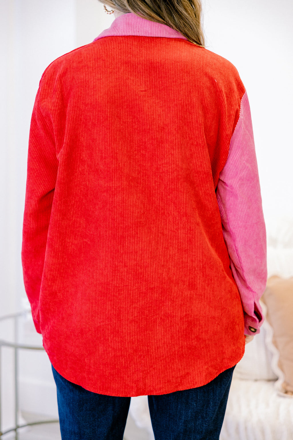 Lipstick Promises Shacket, Pink-Red