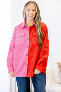 Lipstick Promises Shacket, Pink-Red
