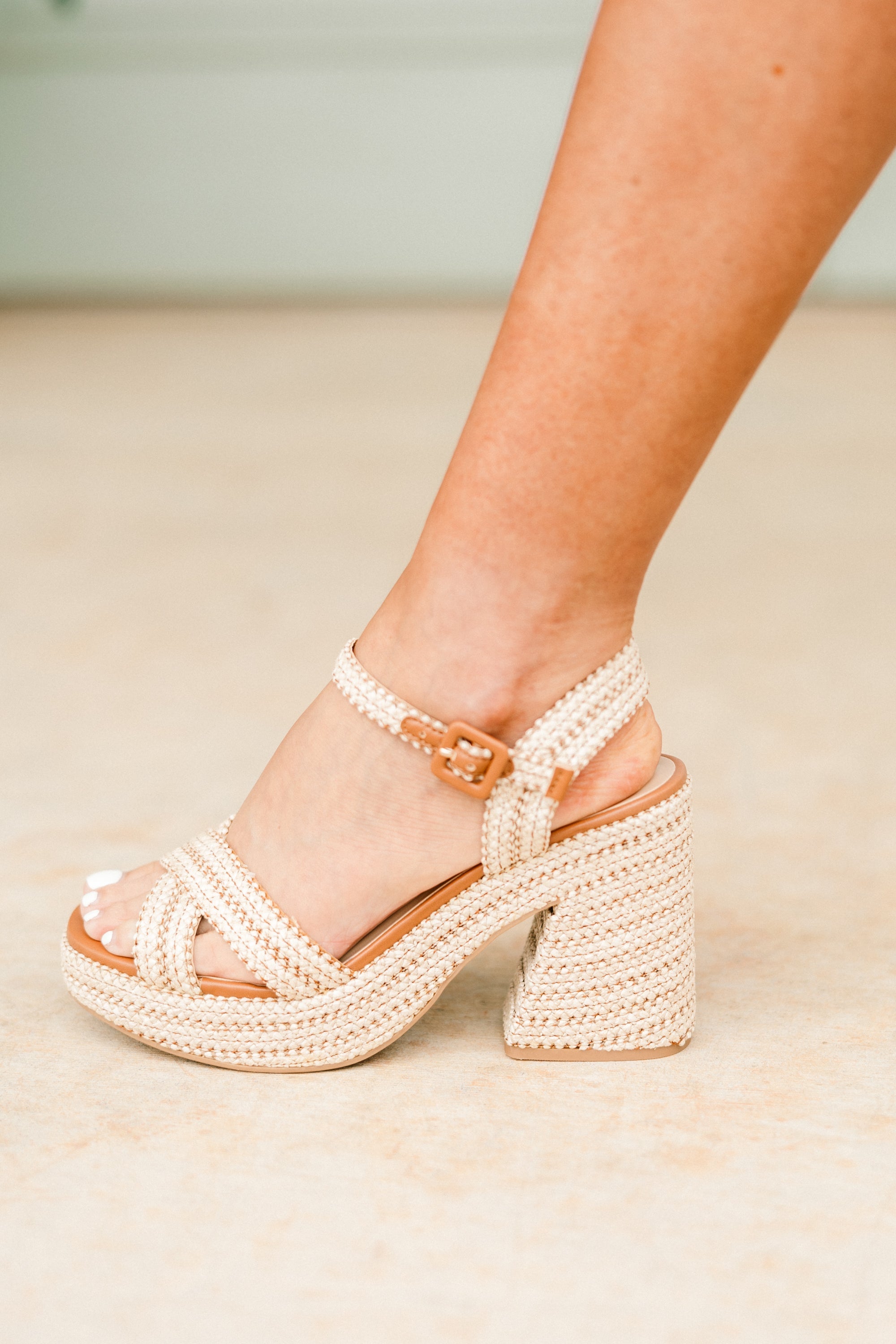 Little Bit Of Sunshine Heels, Tan
