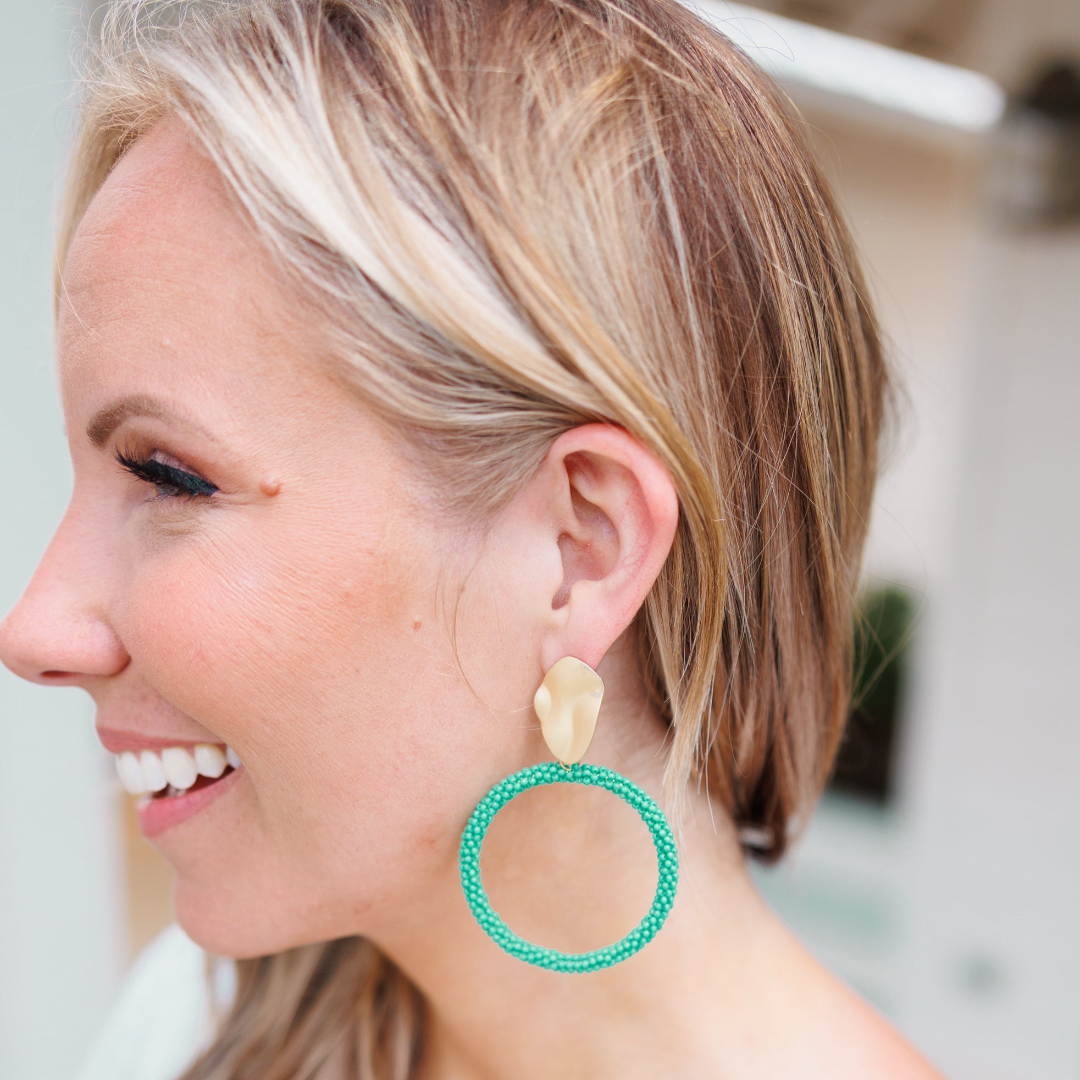 Little Lady Earrings, Teal