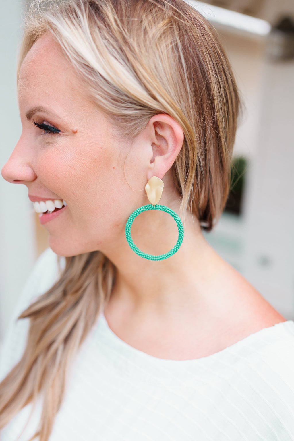 Little Lady Earrings, Teal