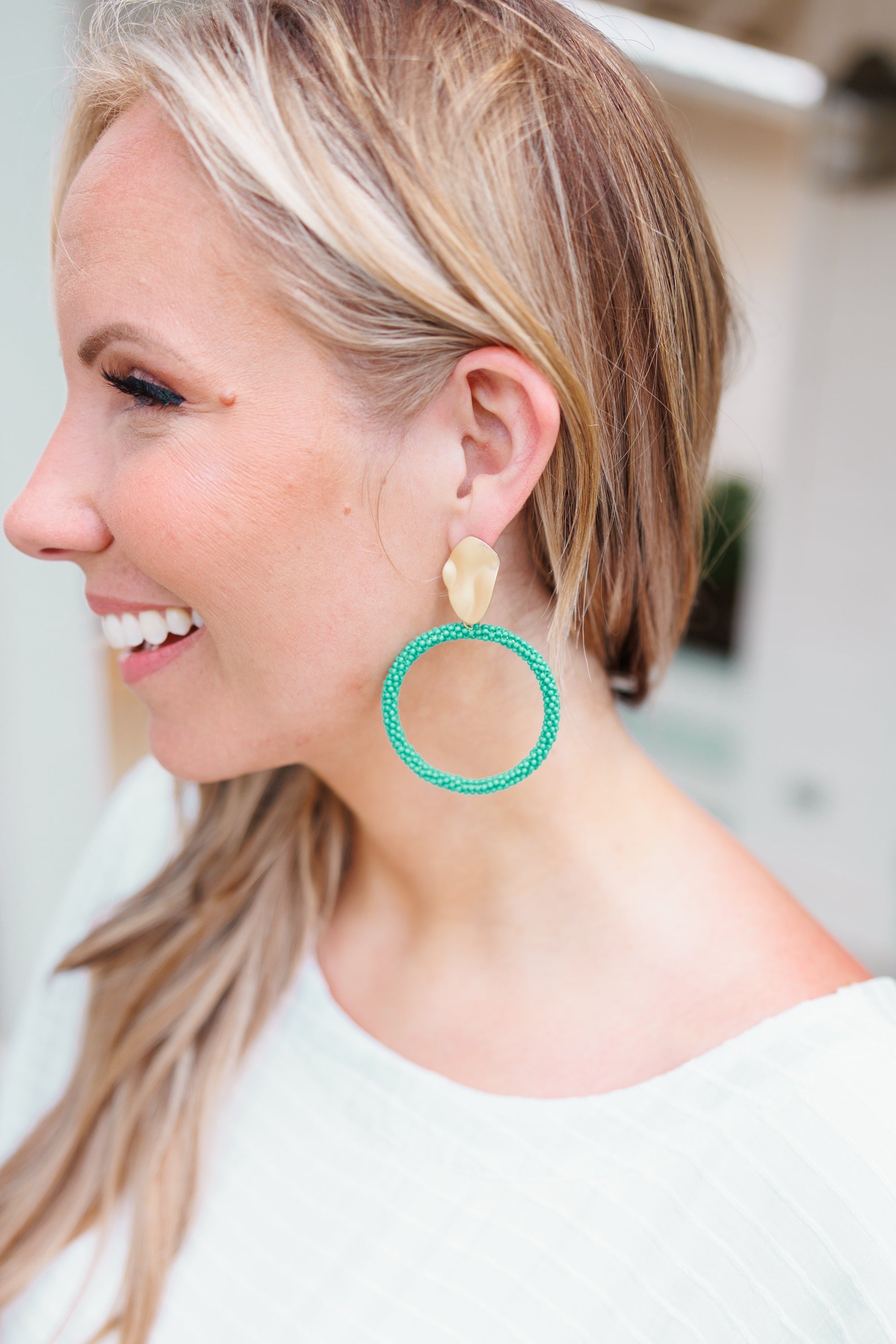 Little Lady Earrings, Teal