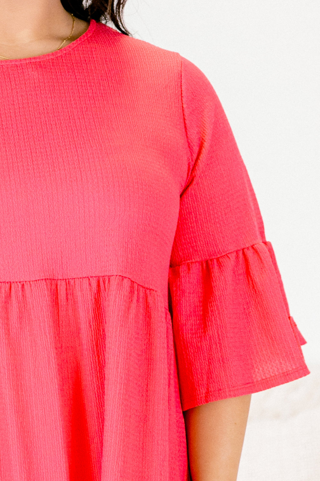 Little Miss Trendy Dress, Coral