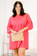 Little Miss Trendy Dress, Coral