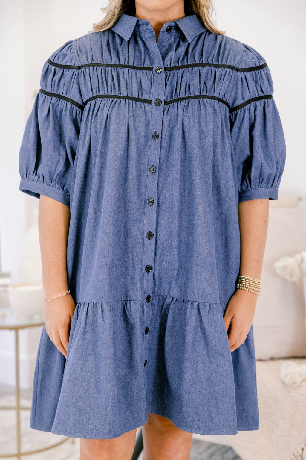 Living Simply Dress, Denim