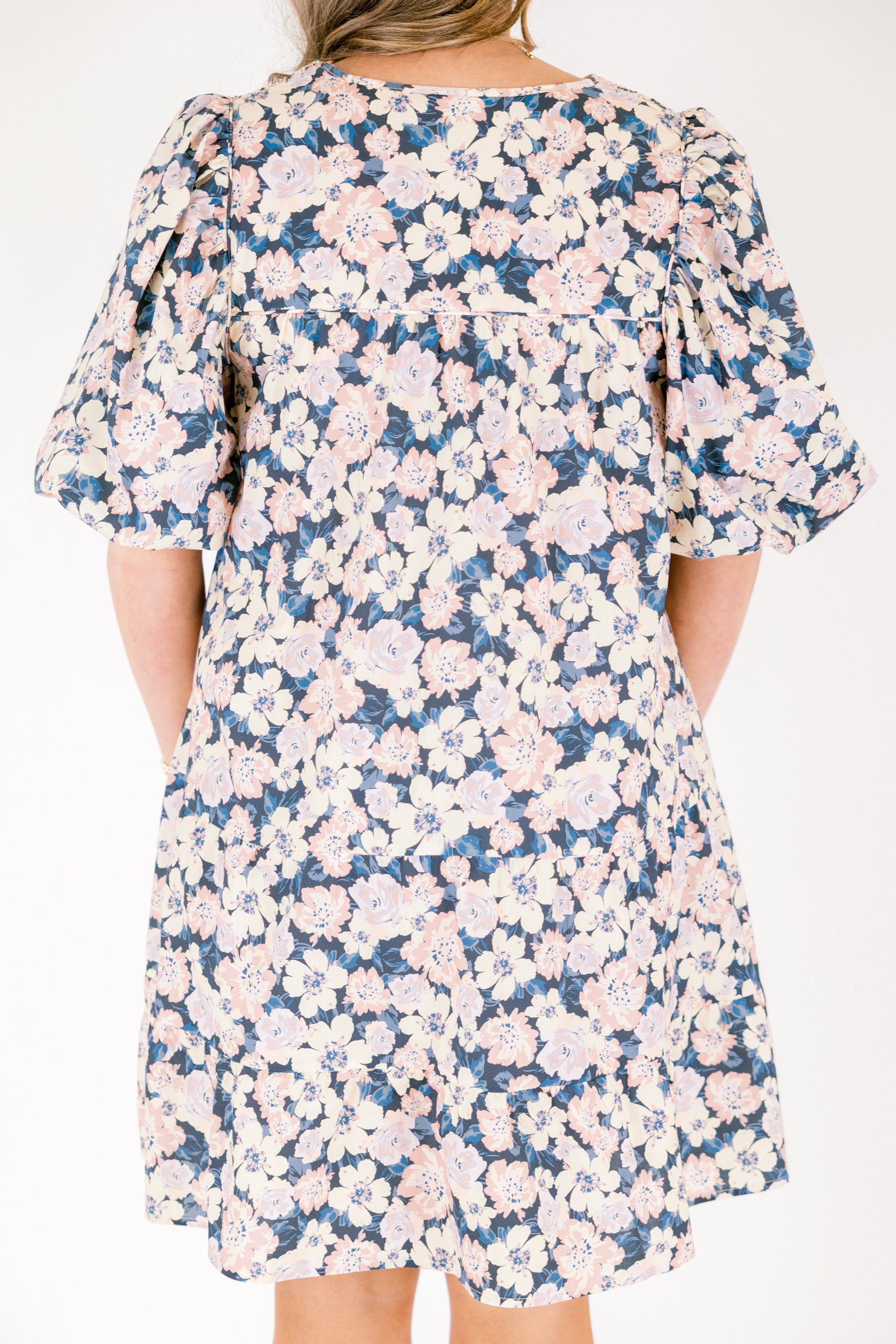 Long Train Running Dress, Blue
