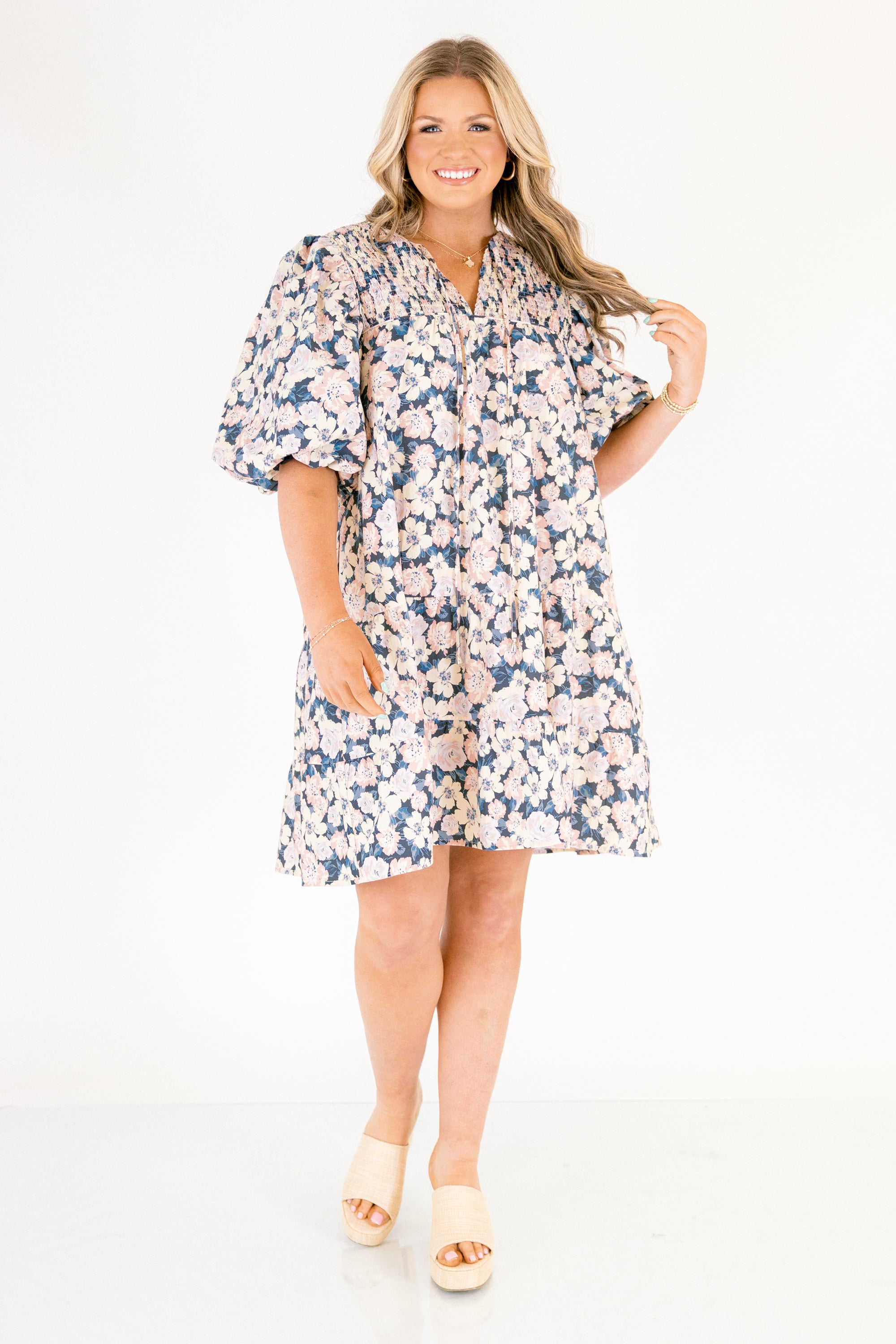 Long Train Running Dress, Blue