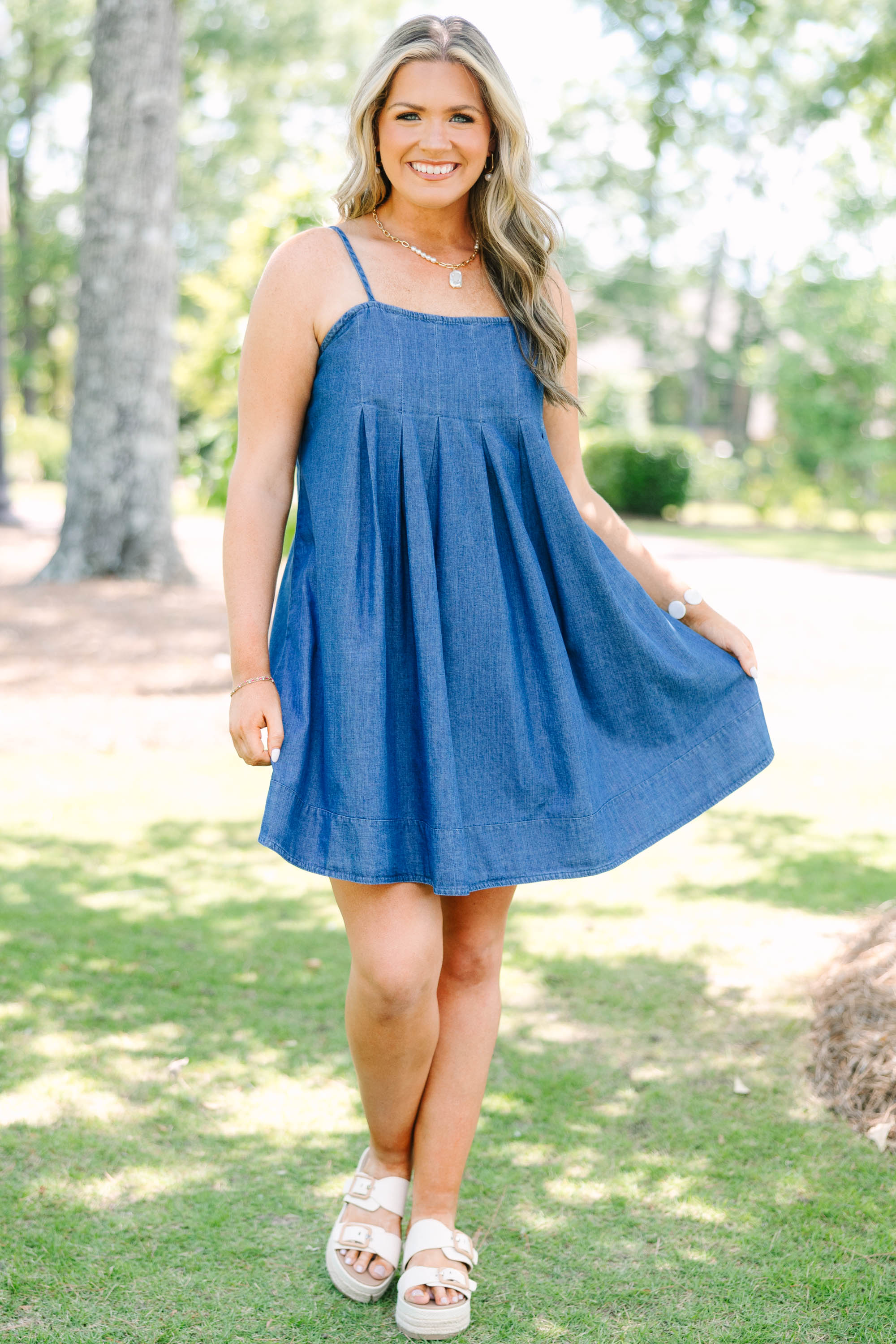 Look At Where We Are Dress, Denim