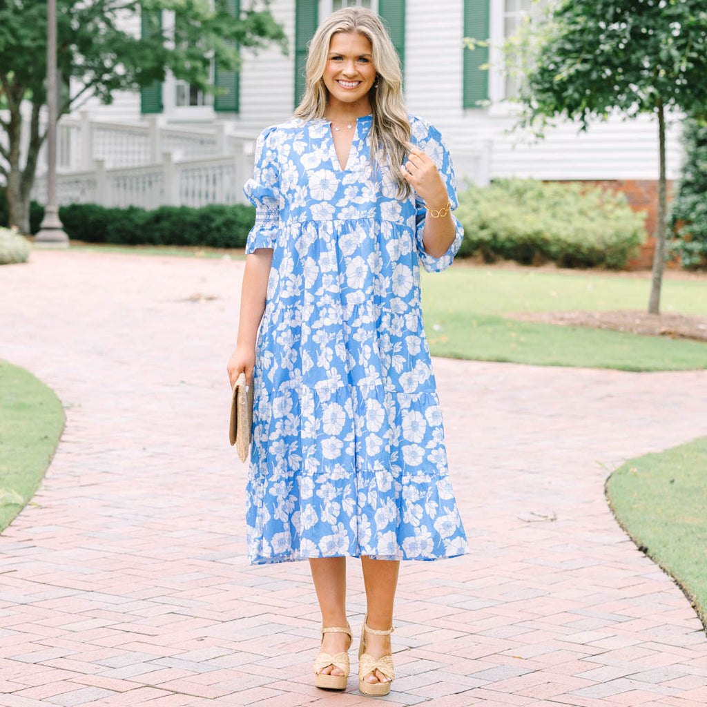 Look At You Dress, Blue Floral