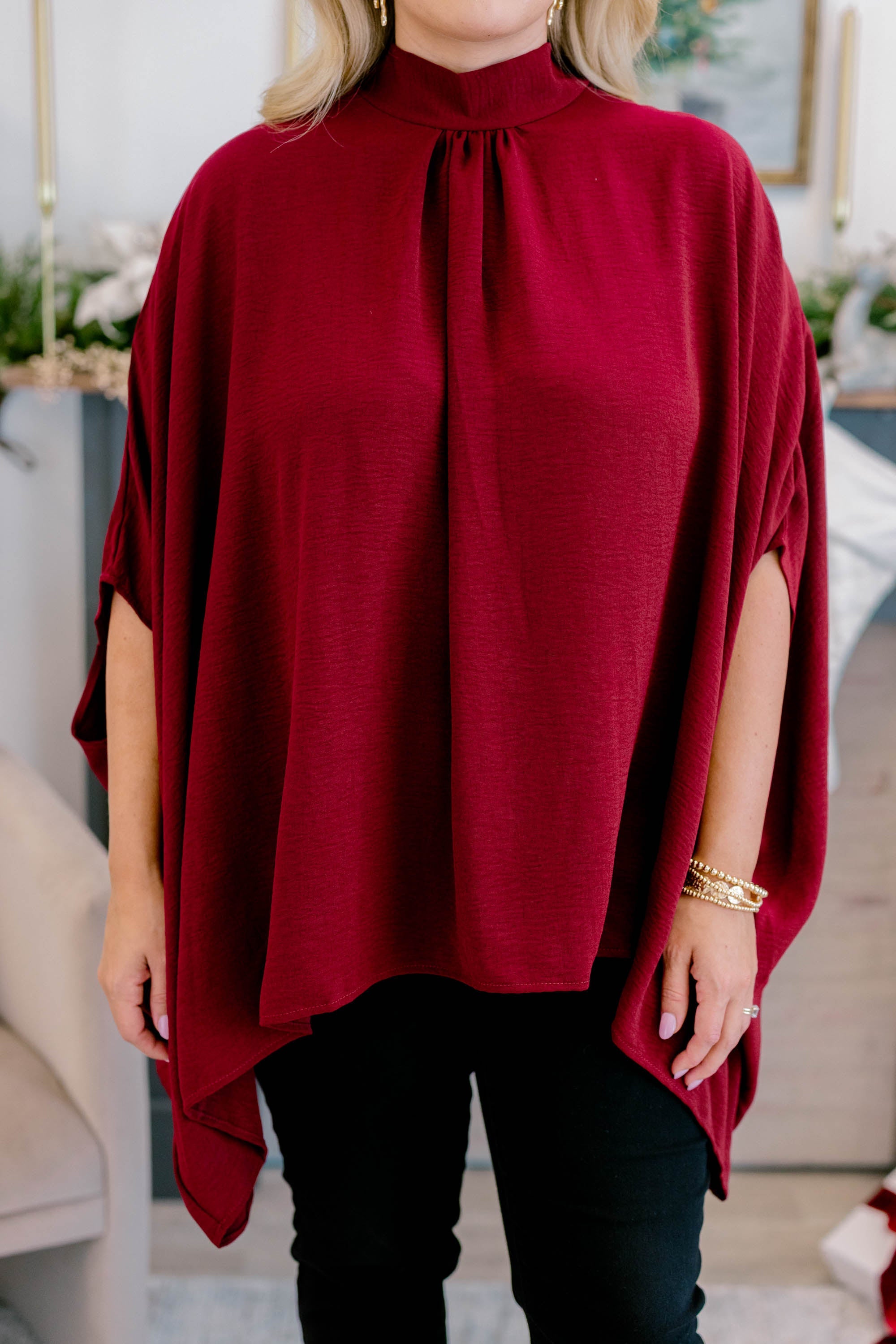 Look Good, Feel Good Top, Burgundy