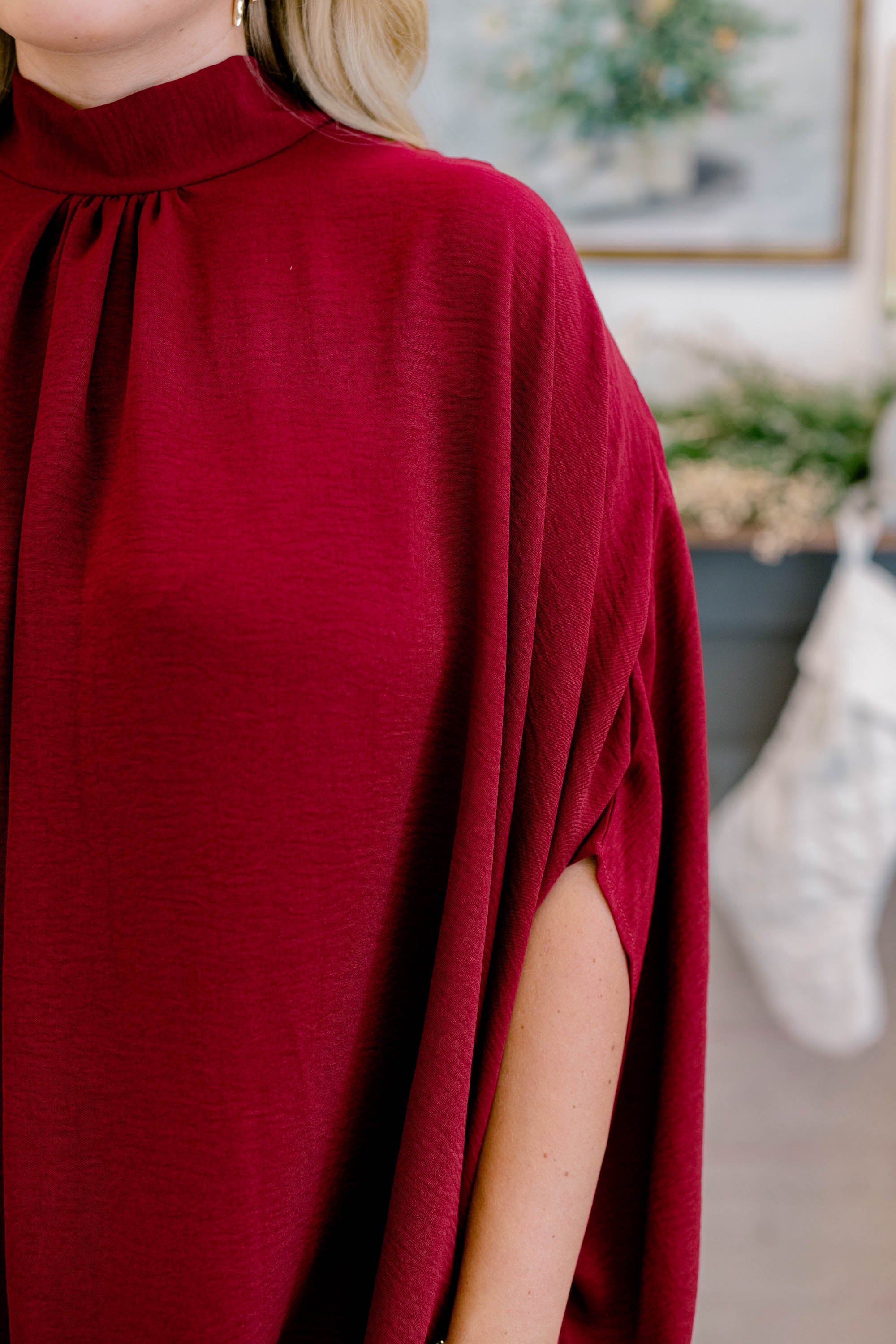 Look Good, Feel Good Top, Burgundy