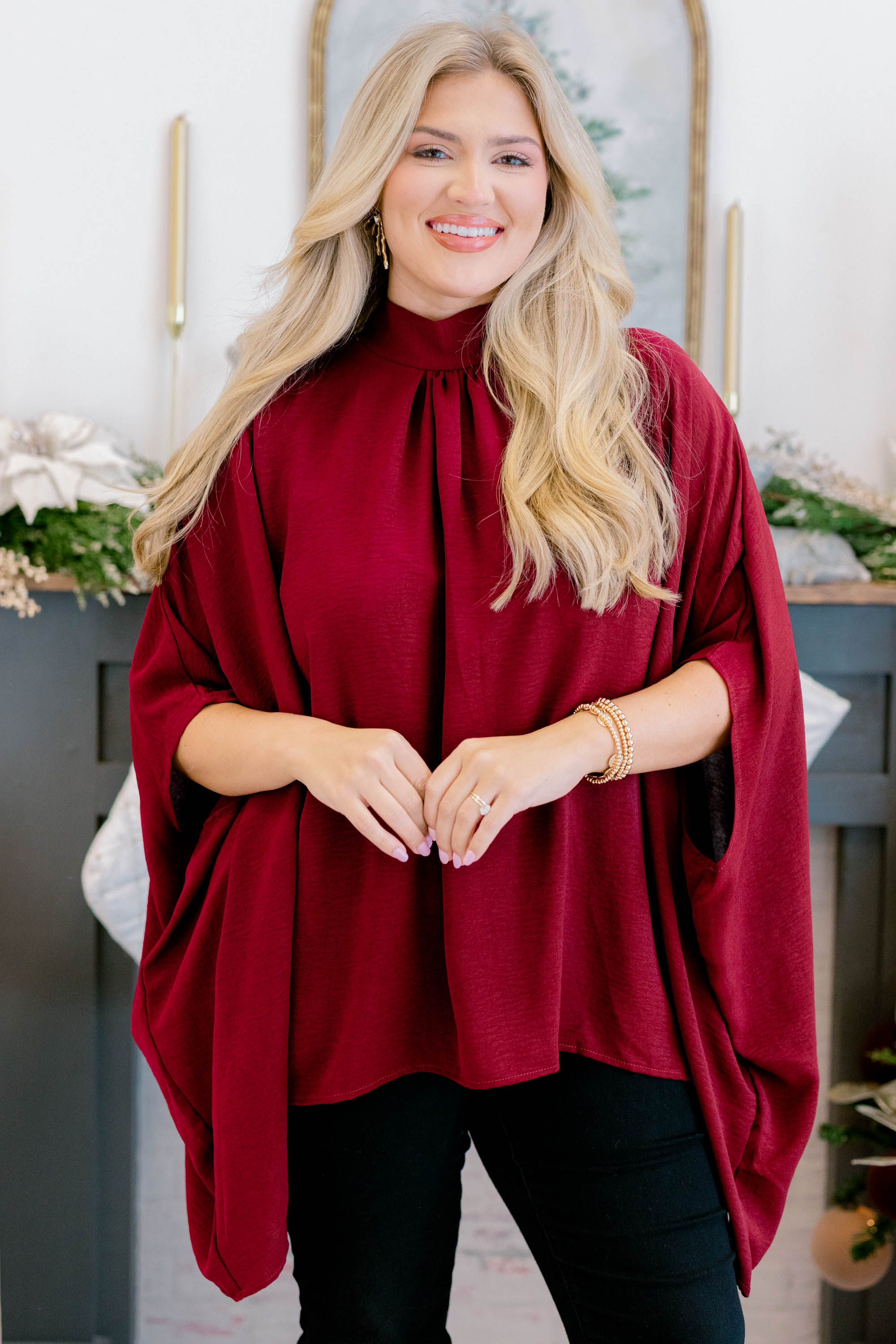 Look Good, Feel Good Top, Burgundy