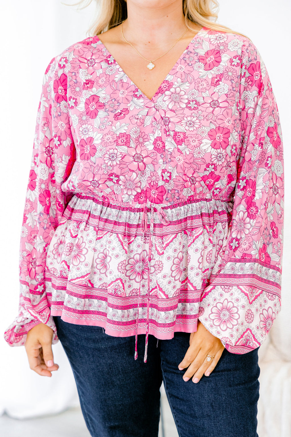 Looking Around For You Top, Pink