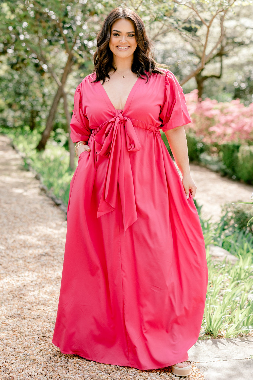 Looking At Me Maxi Dress, Fuchsia