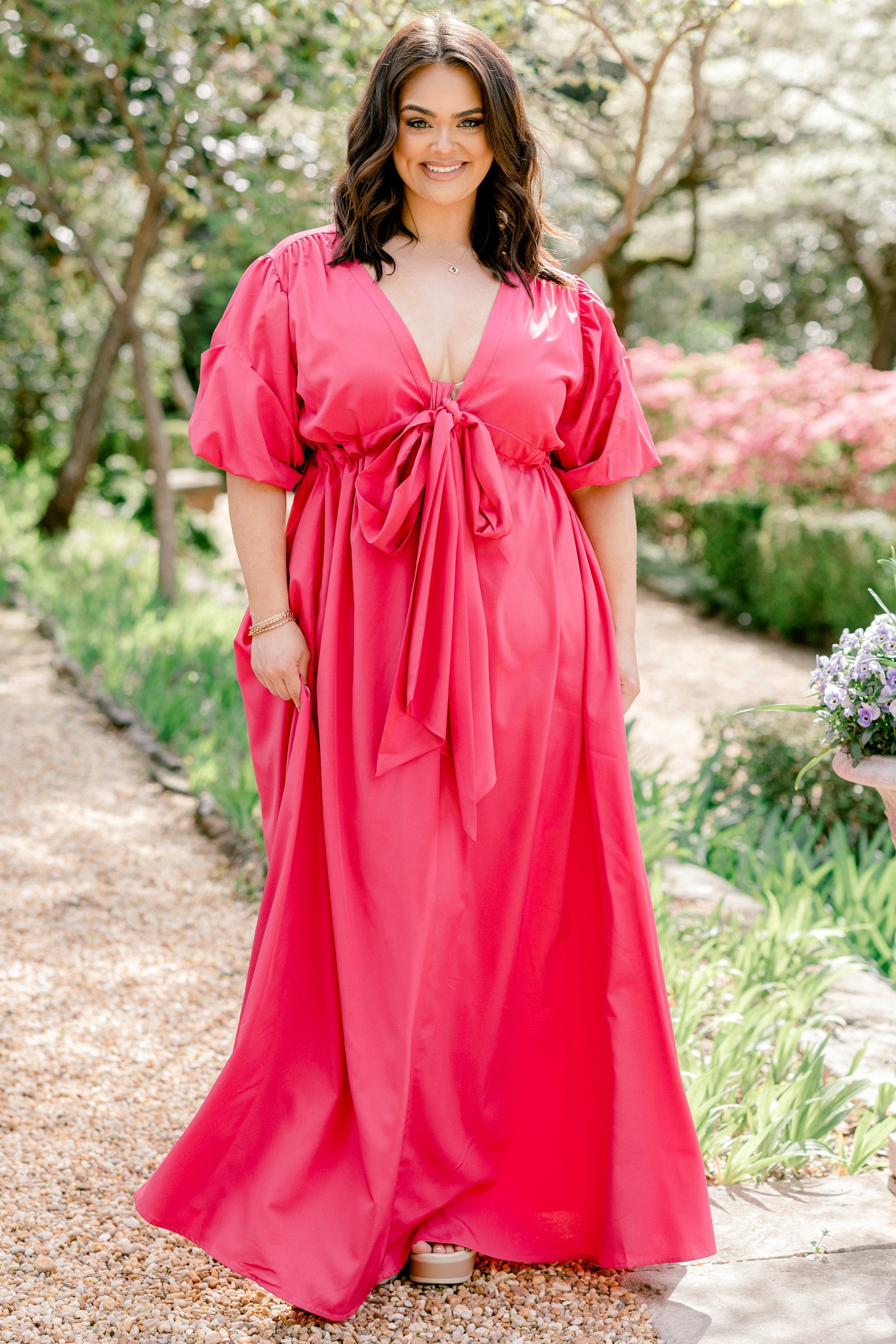 Looking At Me Maxi Dress, Fuchsia