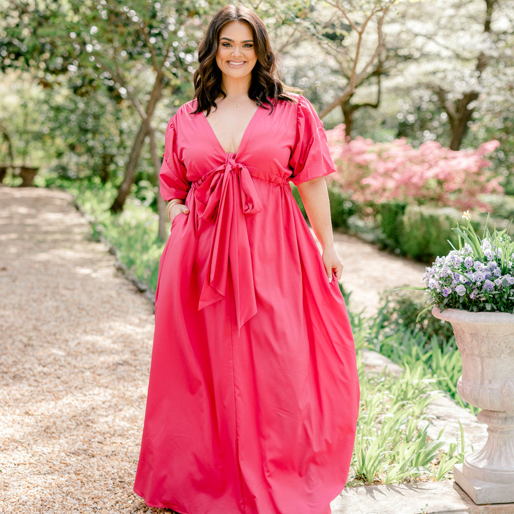 Looking At Me Maxi Dress, Fuchsia
