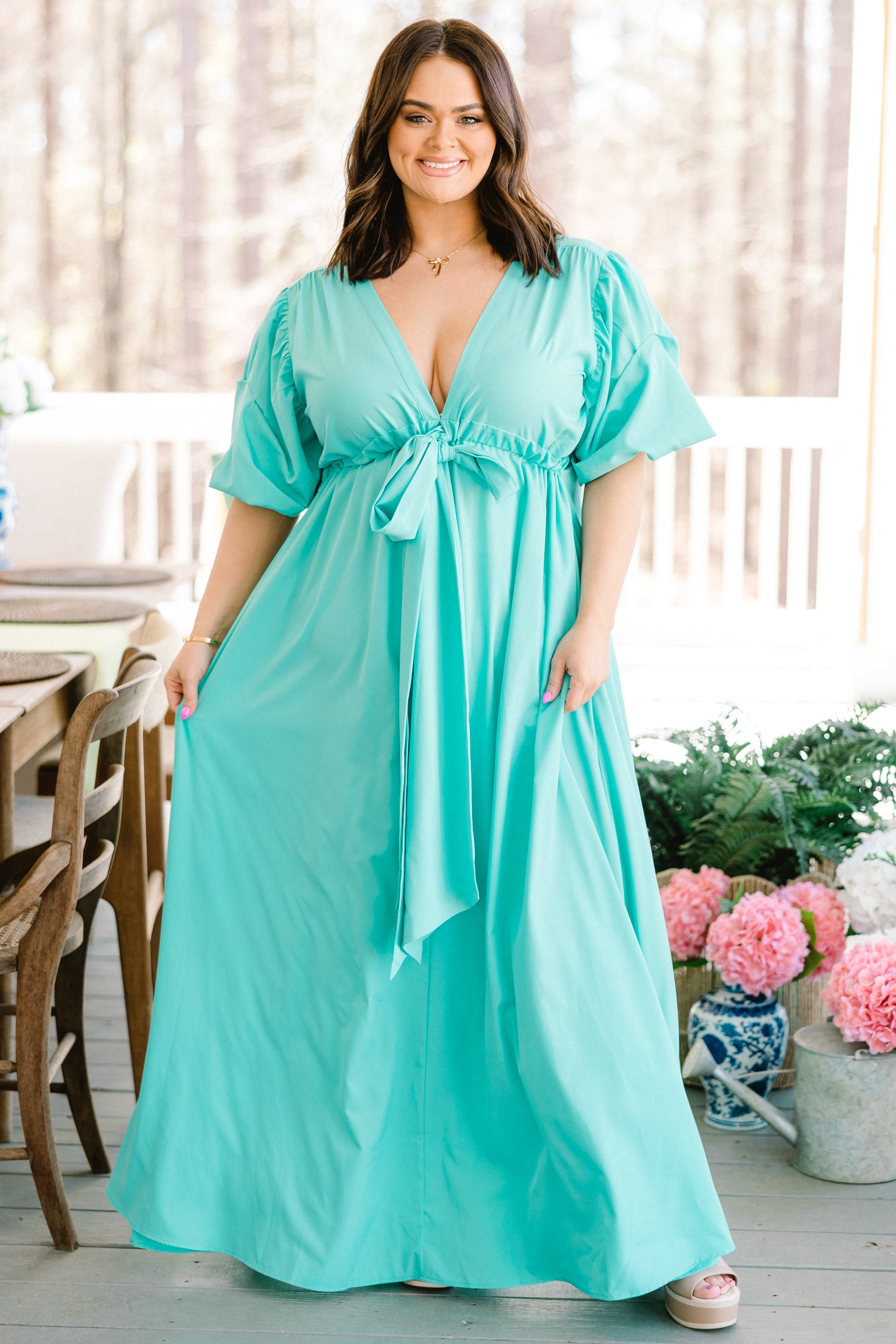 Looking At Me Maxi Dress, Seafoam
