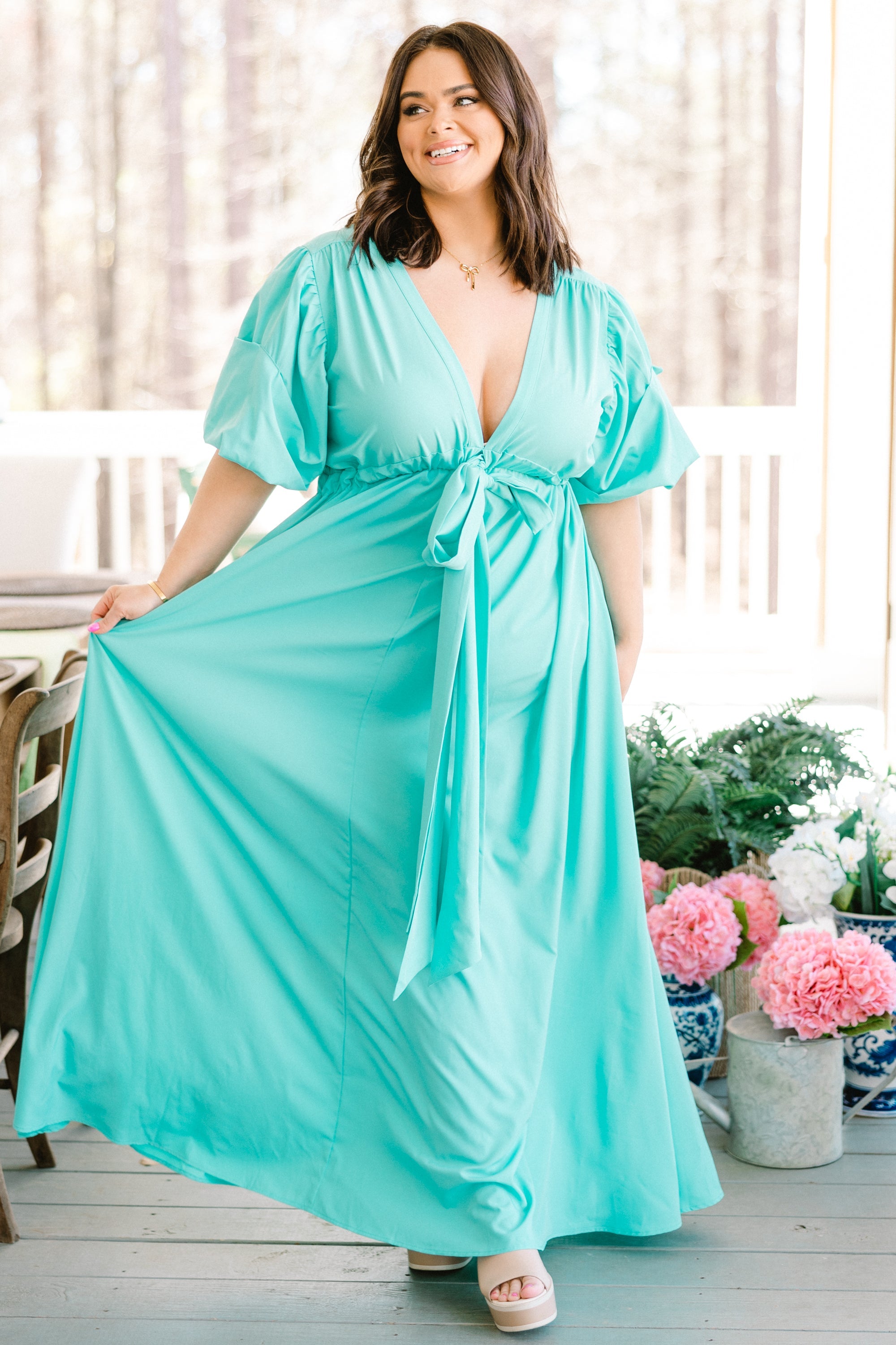 Looking At Me Maxi Dress, Seafoam