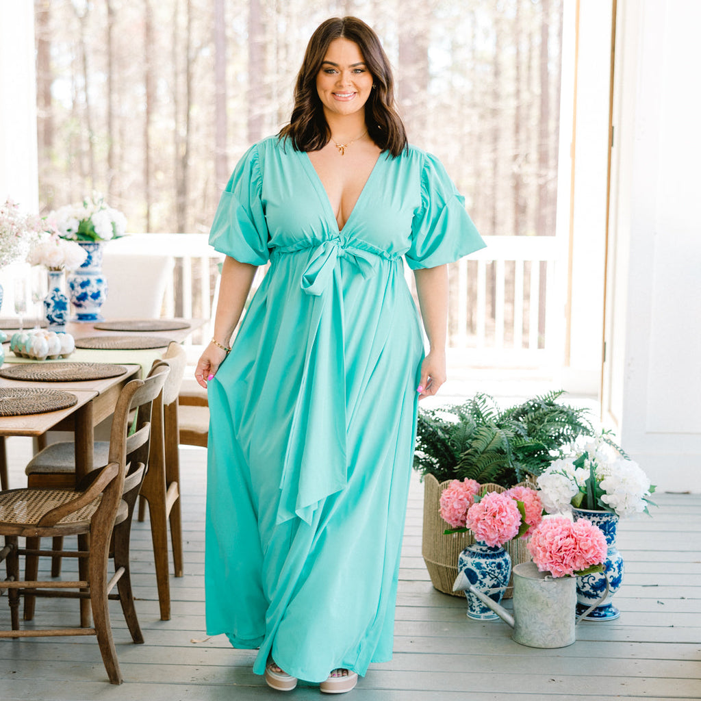 Looking At Me Maxi Dress, Seafoam