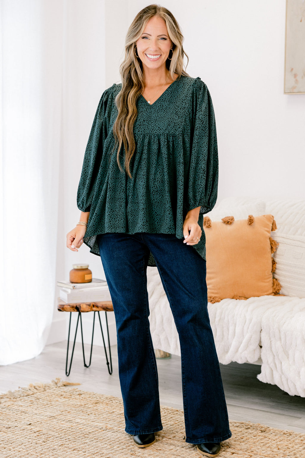 Looking For A Message Top, Green