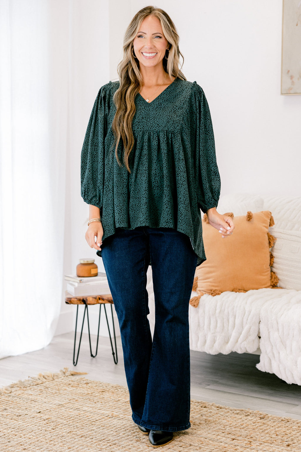 Looking For A Message Top, Green