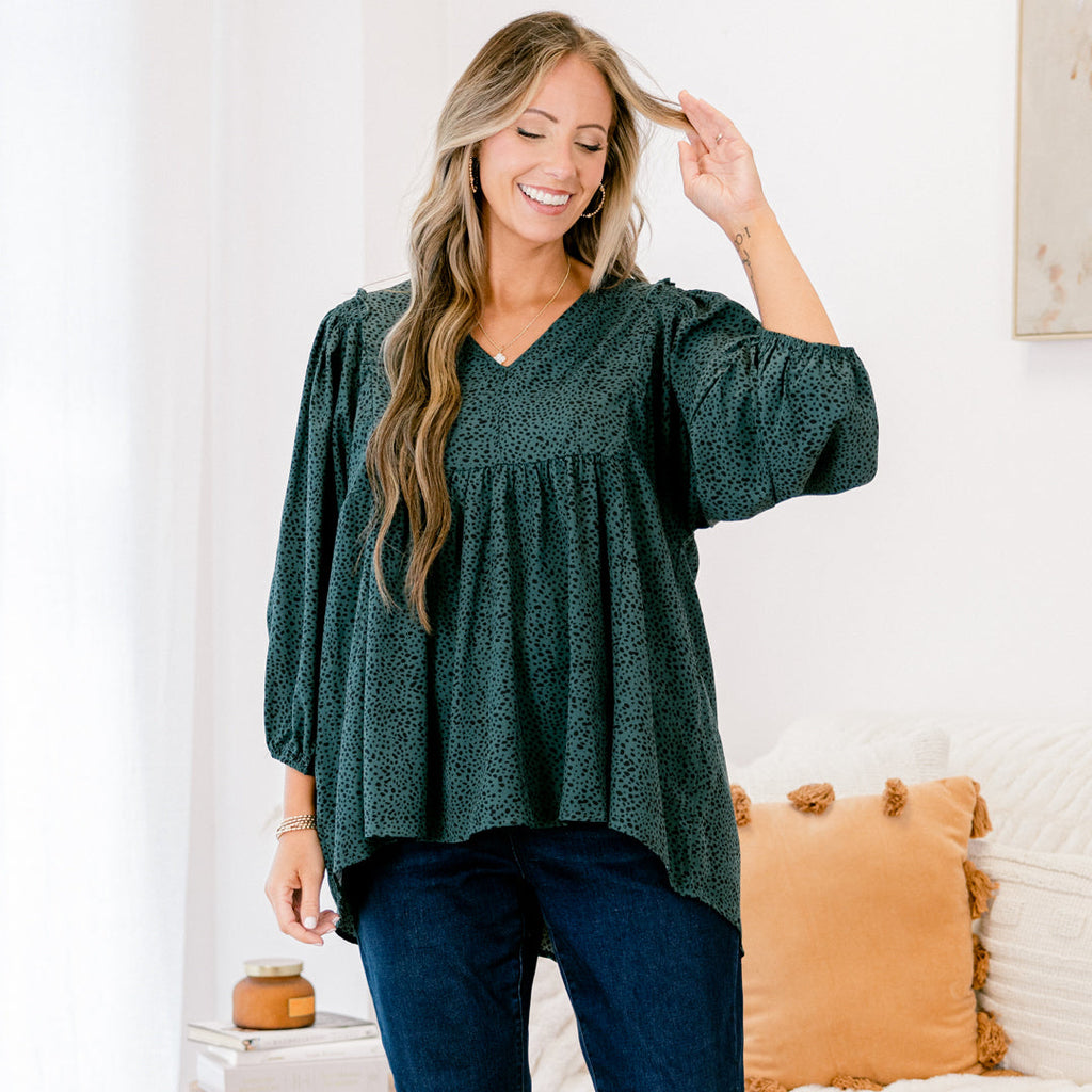 Looking For A Message Top, Green