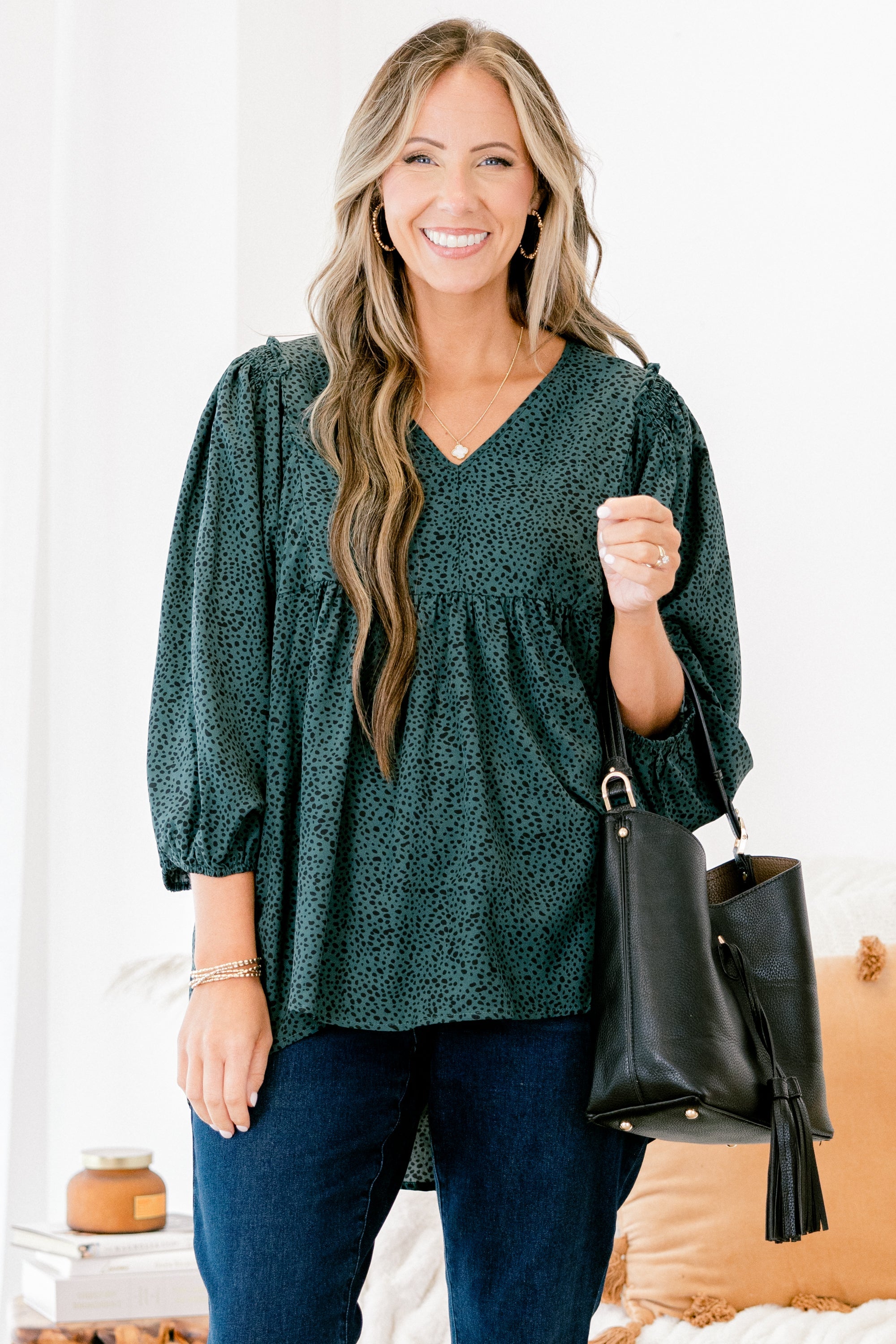 Looking For A Message Top, Green