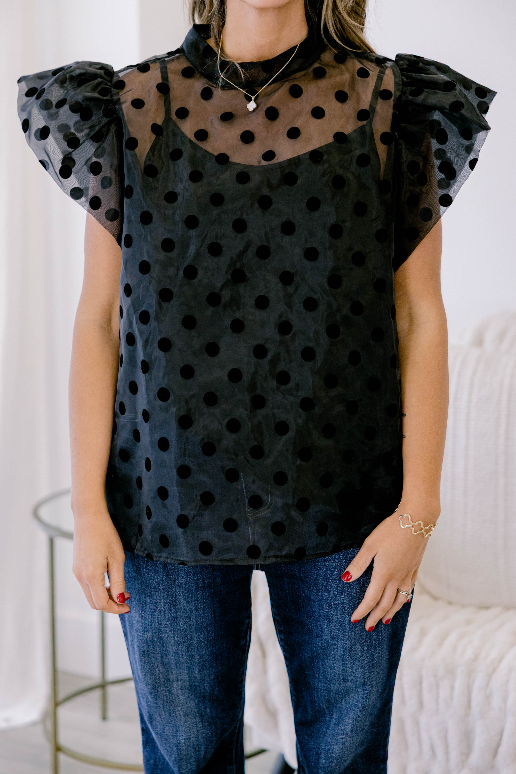 Lost In The World Blouse, Black
