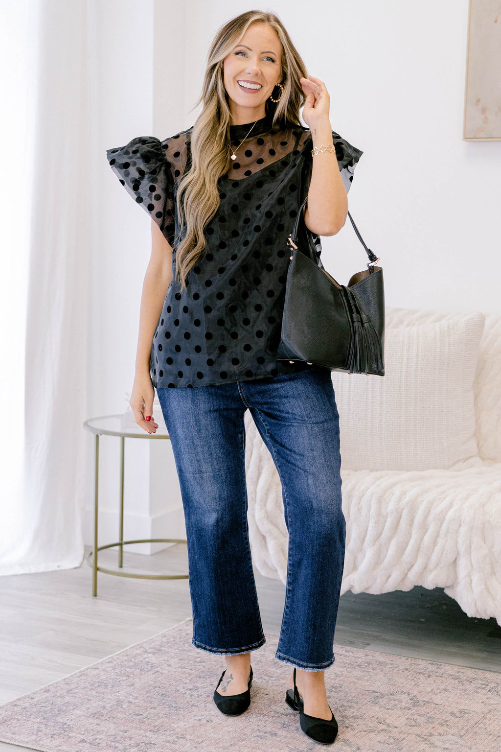 Lost In The World Blouse, Black
