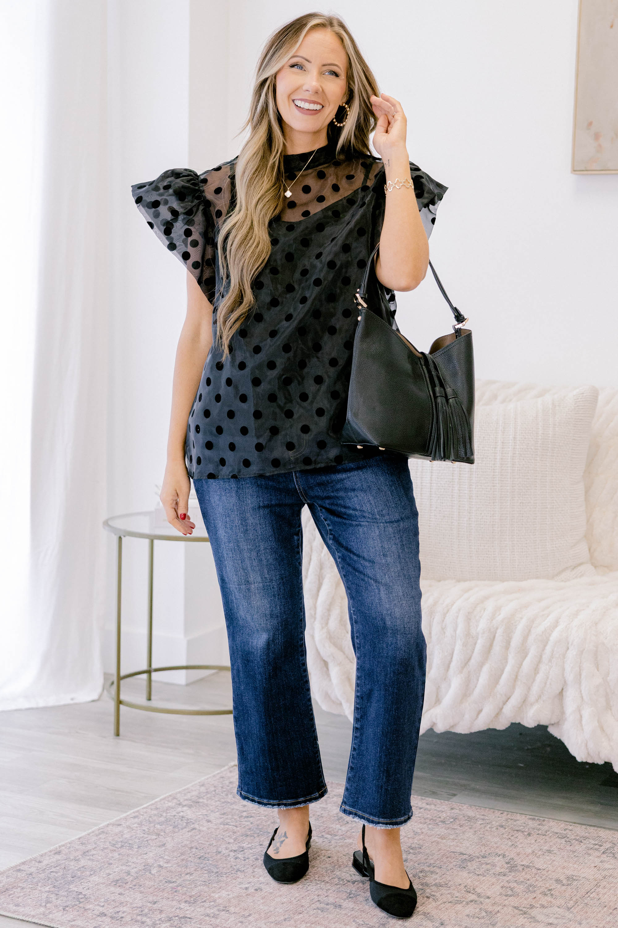 Lost In The World Blouse, Black