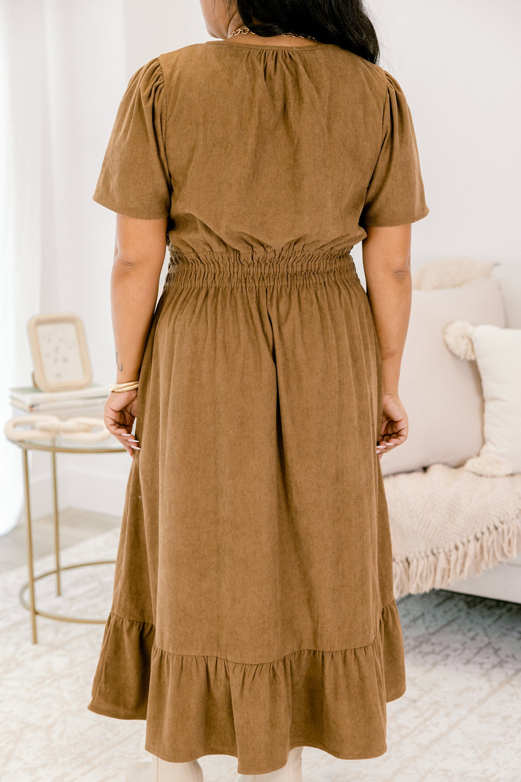 Lost In Time Dress, Camel