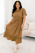 Lost In Time Dress, Camel