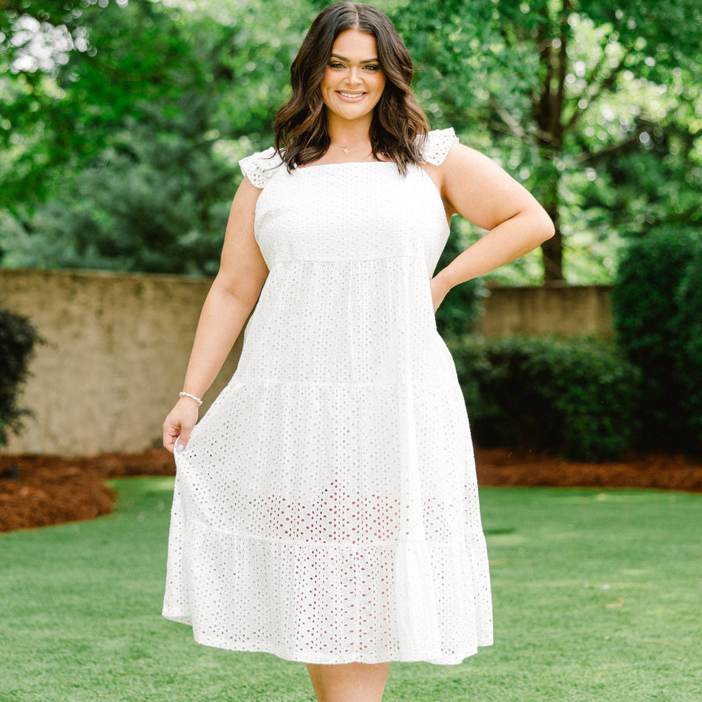 Lots To Love Dress, White