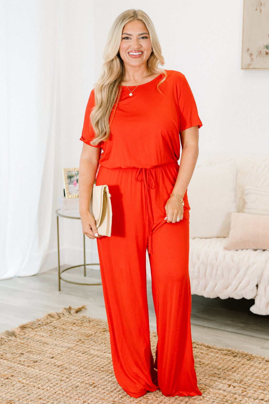 Louder Than Words Jumpsuit, Red