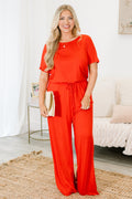 Louder Than Words Jumpsuit, Red