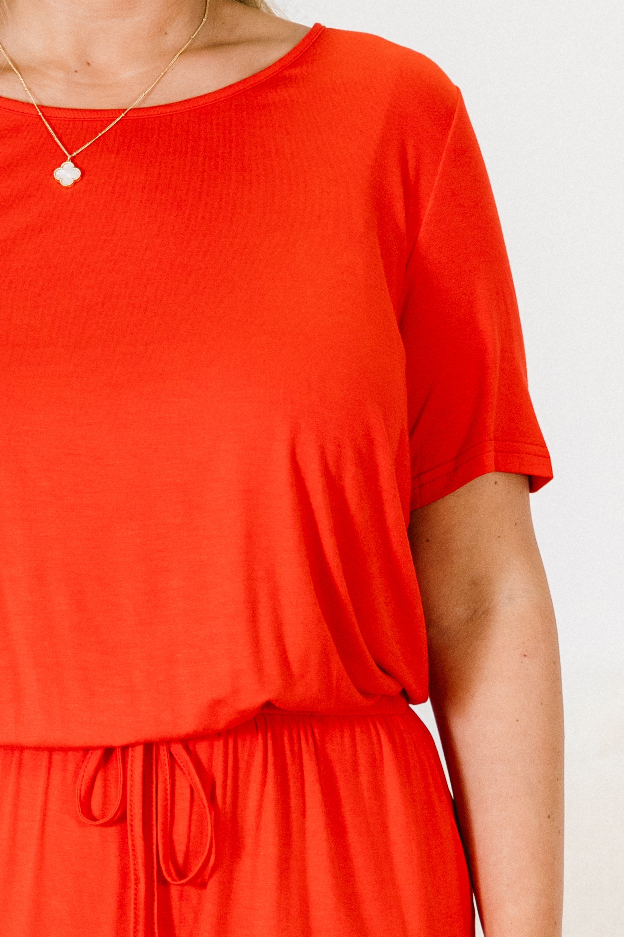 Louder Than Words Jumpsuit, Red