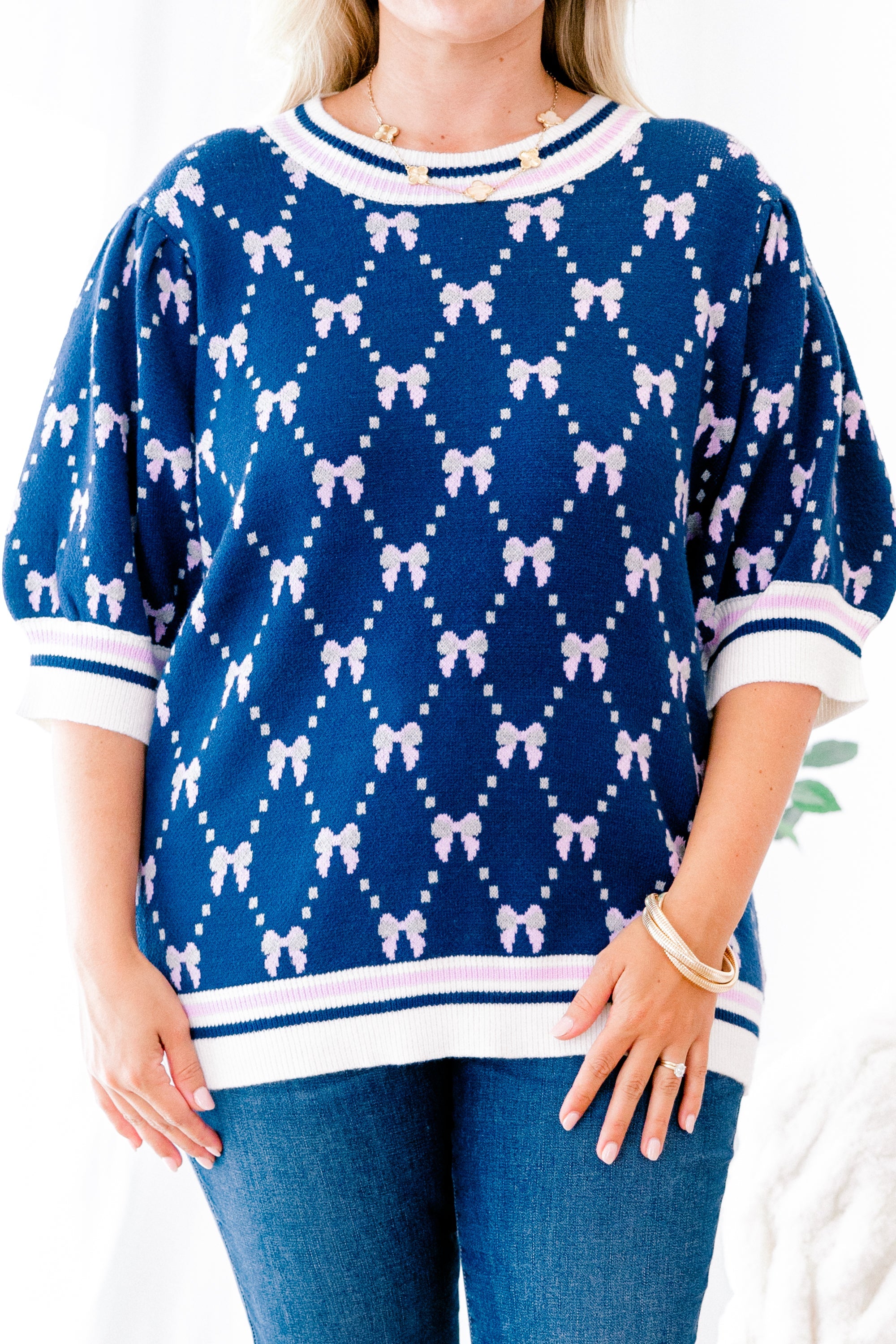 Love And Life Sweater, Navy Blue