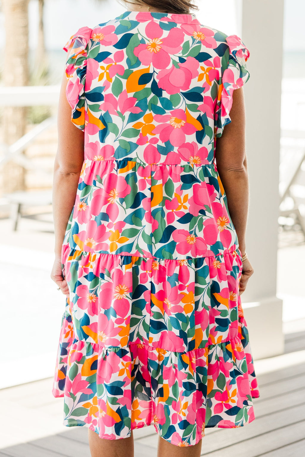 Love Grows Strong Midi Dress, White Floral