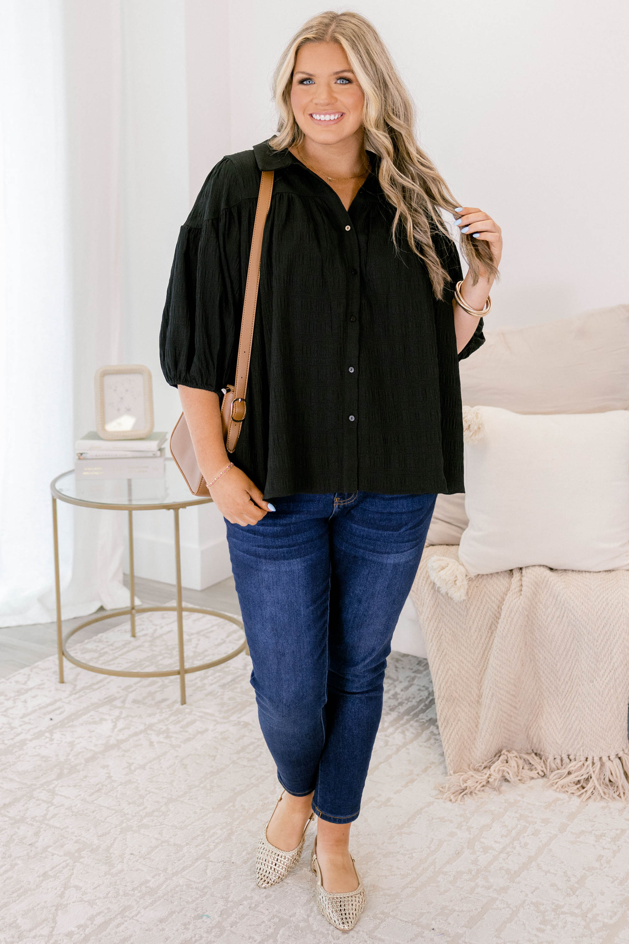 Love Is All Around Blouse, Black