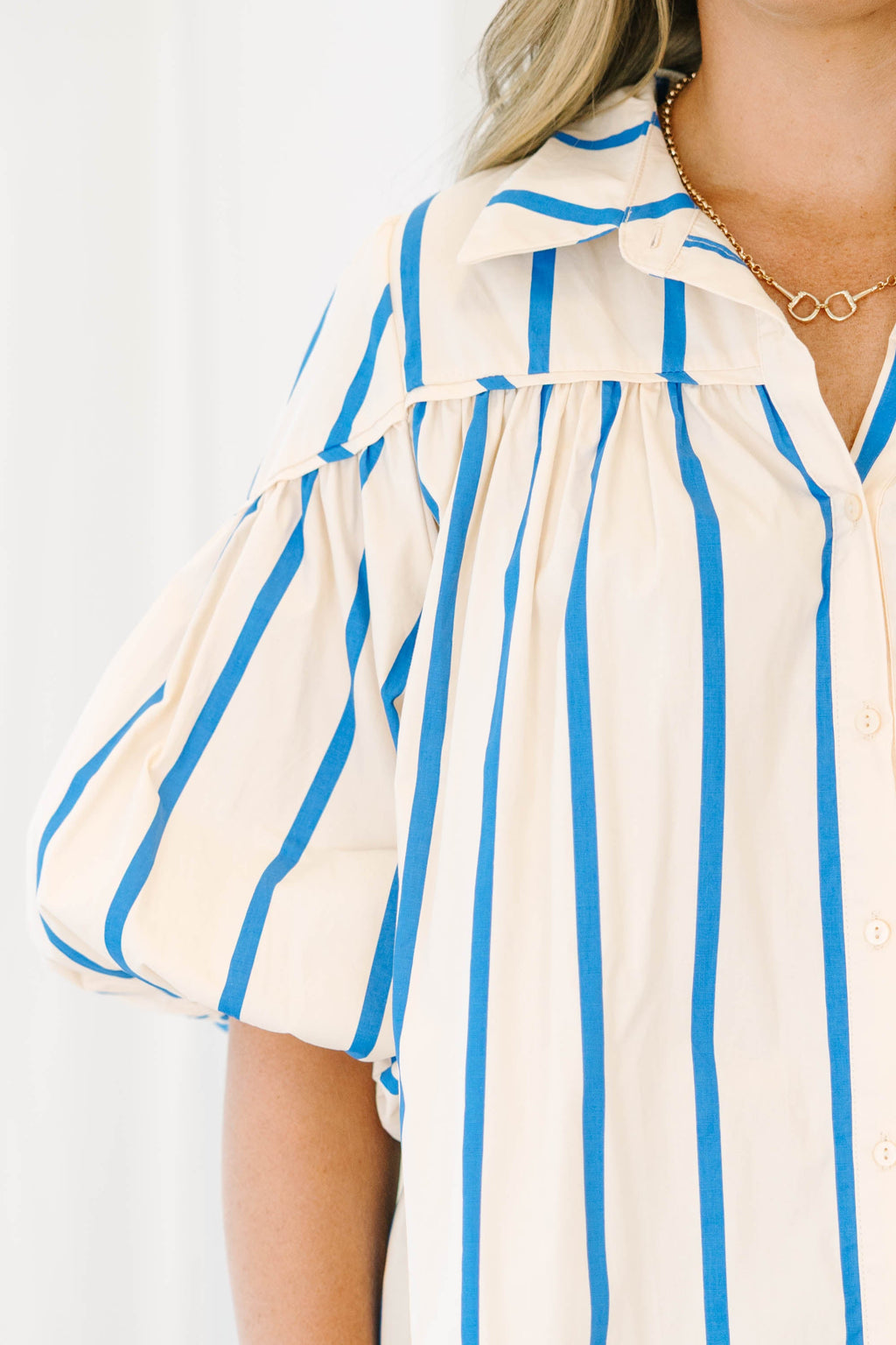 Love Is All Around Blouse, Blue Stripe