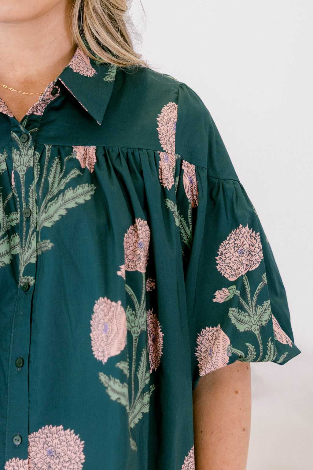 Love Is All Around Blouse, Hunter Green