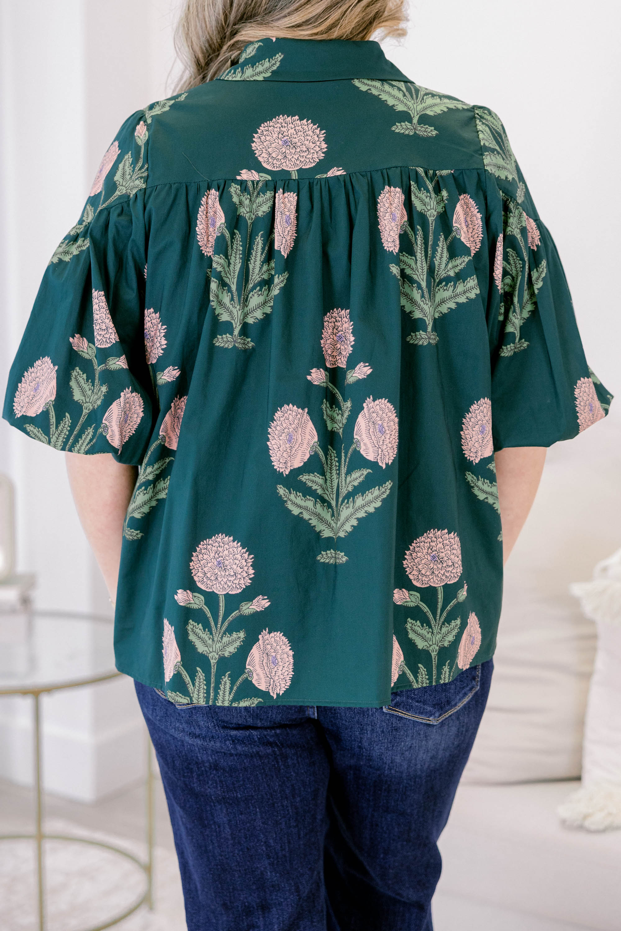Love Is All Around Blouse, Hunter Green