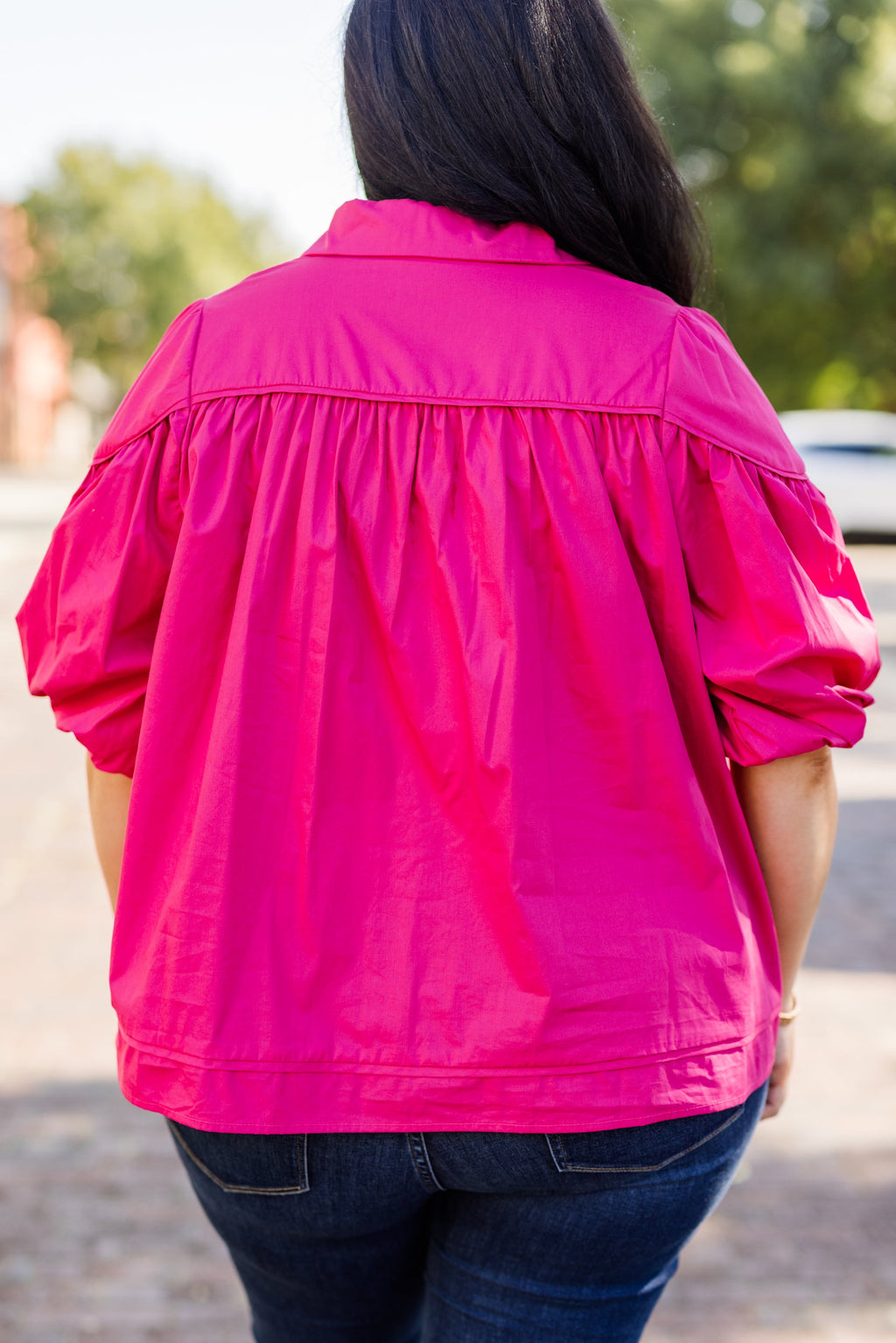 Love Is All Around Blouse, Magenta