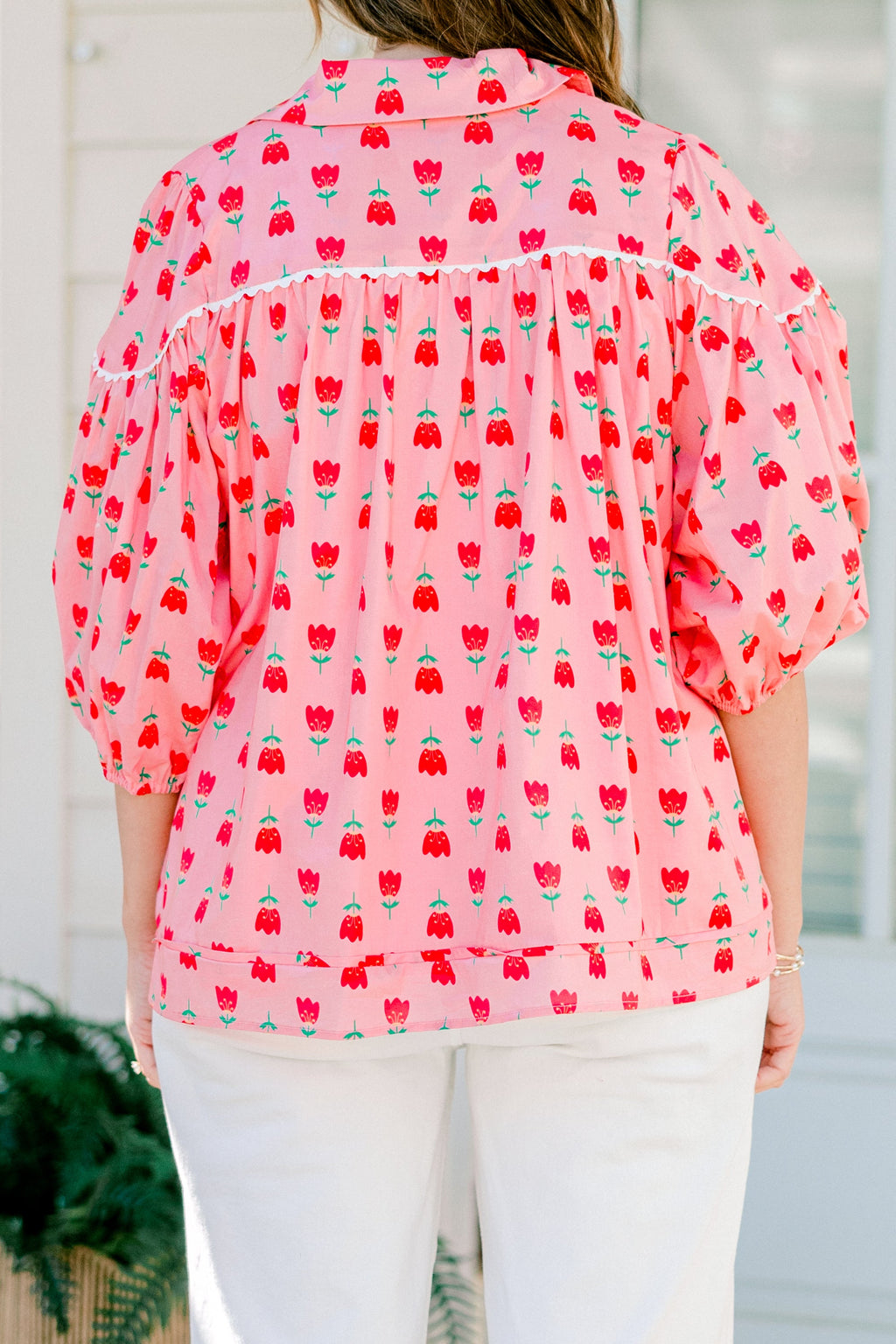 Love Is All Around Blouse, Pink-Red