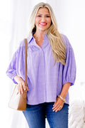 Love Is All Around Blouse, Purple