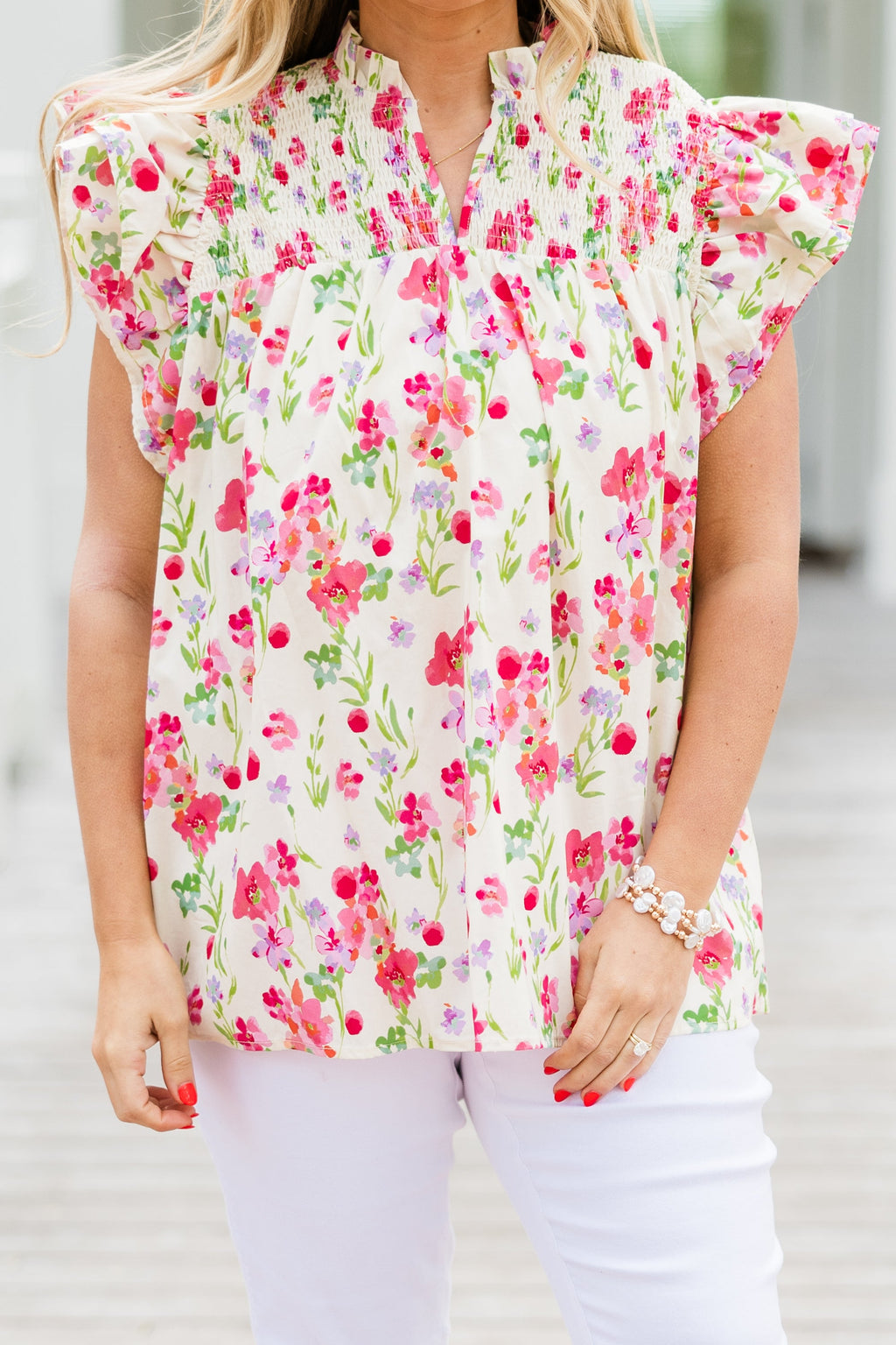 Love Like Mine Top, Ivory Floral