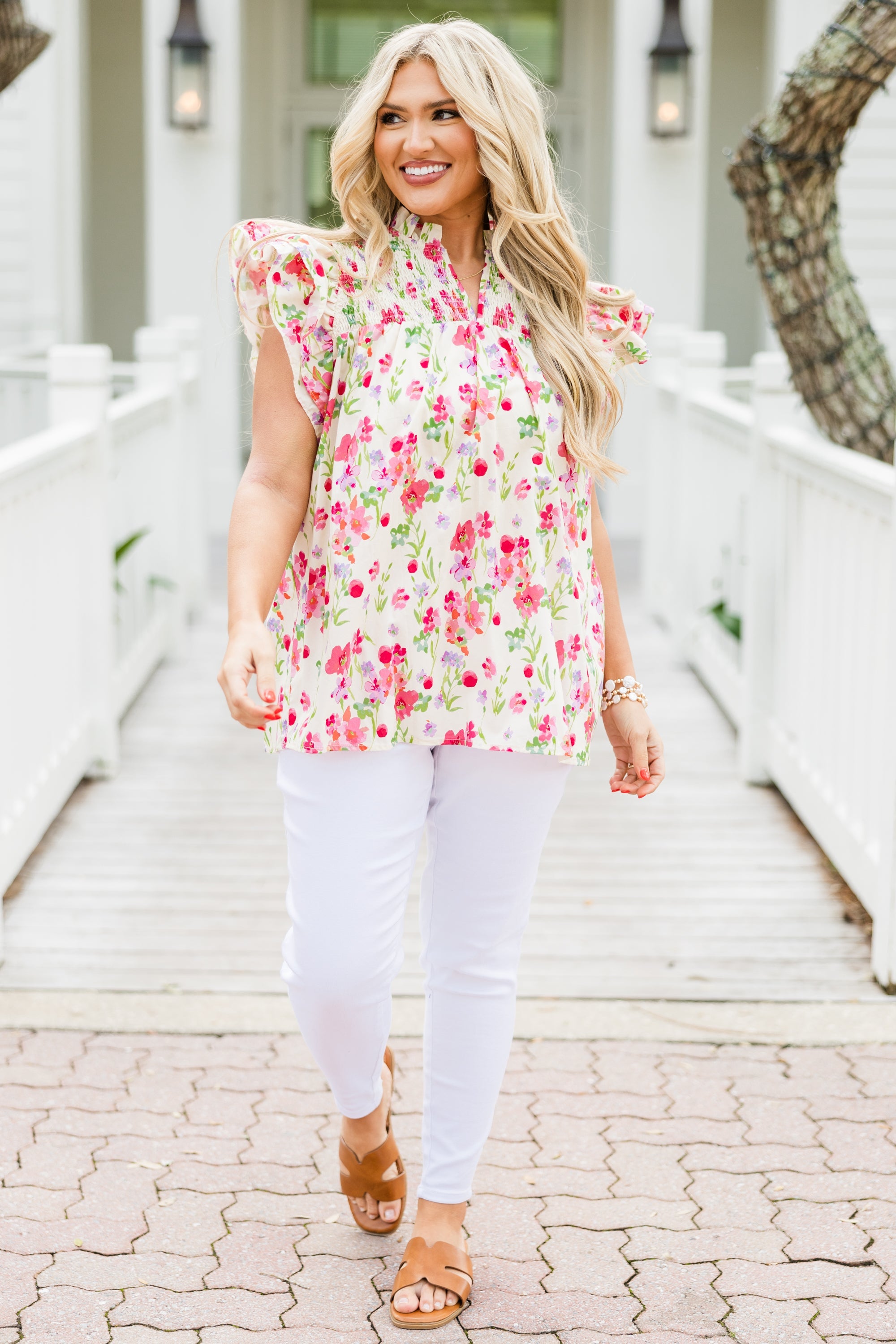 Love Like Mine Top, Ivory Floral