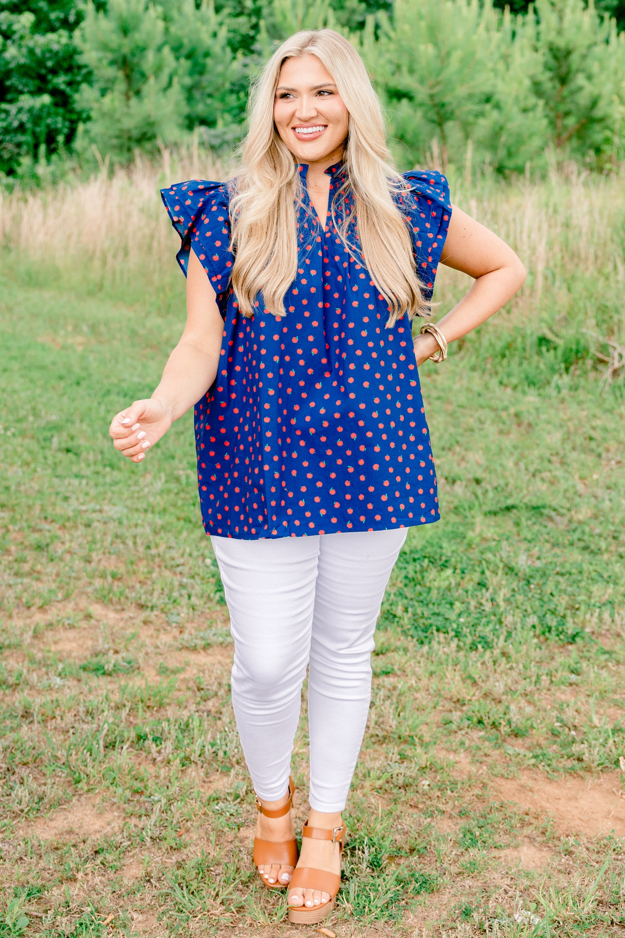 Love Like Mine Top, Navy Apple