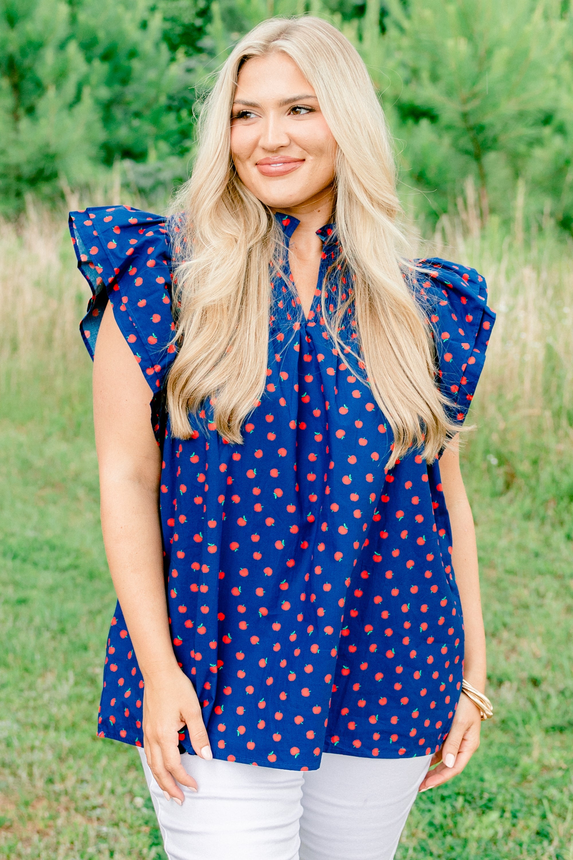 Love Like Mine Top, Navy Apple